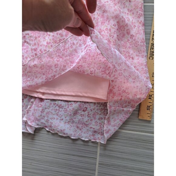 Vtg 90's Y2K Milkmaid Babydoll Floral Off-Shoulder Dress Bow 3/4 Hipnotix - Picture 8 of 9